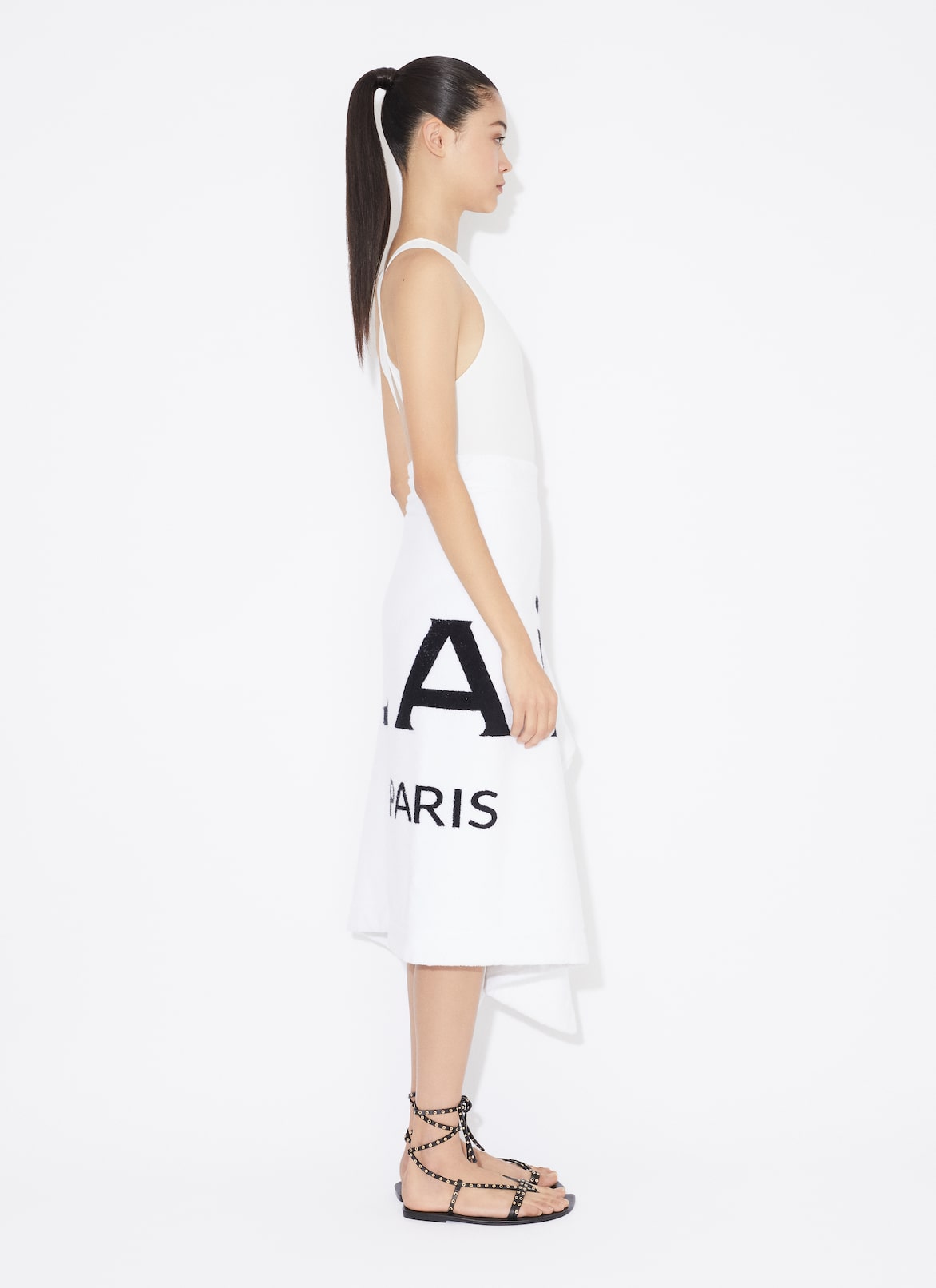 HALTERNECK ALAIA SWIMSUIT IN JERSEY ALAÏA WHITE HALTERNECK ALAIA SWIMSUIT IN JERSEY